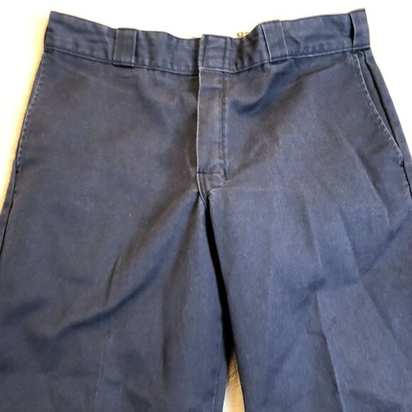 Dickies Mens 847 Pants 32x29 Navy Blue Cotton Blend Straight-Leg Work Skate - Picture 4 of 11